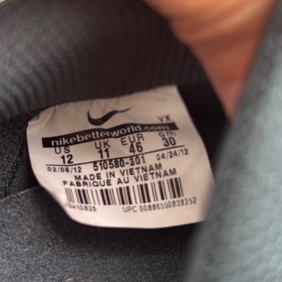 Nike SB Paul Rodriguez 5 LR Skateboard Shoes Men's Size 12 Blue Green 510580 - Picture 8 of 10